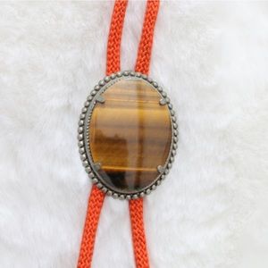 Vintage Tigers Eye Bolo Tie